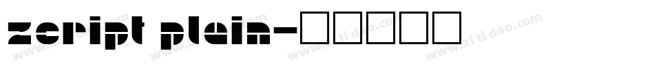 Zcript Plain字体转换